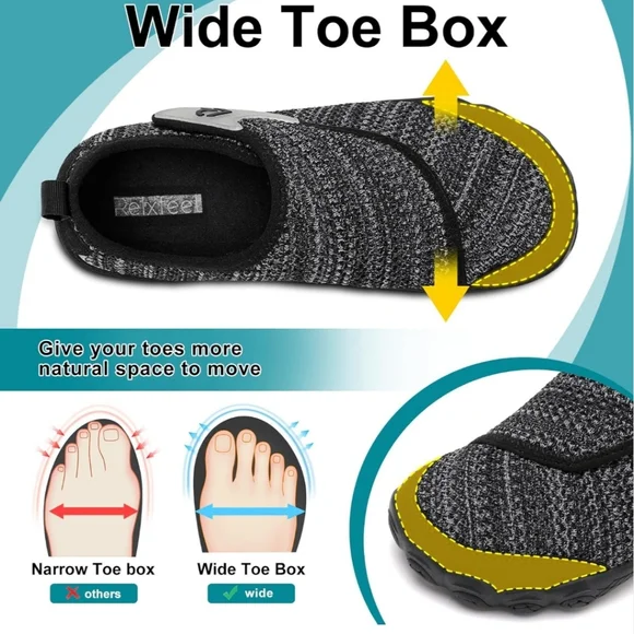 NWOT Black and Gray Knit Slip-On Shoes - Picture 2 of 5